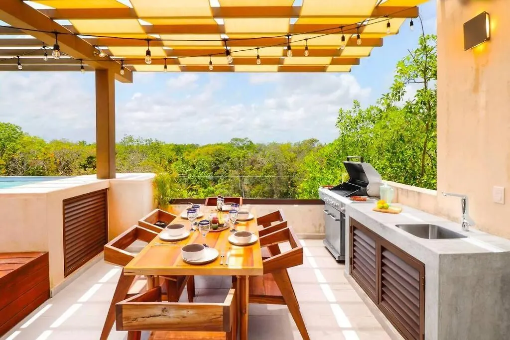 Private Pool Penthouse In Tulum 3 Bedrooms.