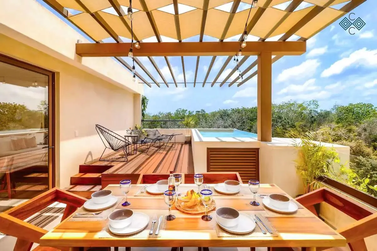 Private Pool Penthouse In Tulum 3 Bedrooms.